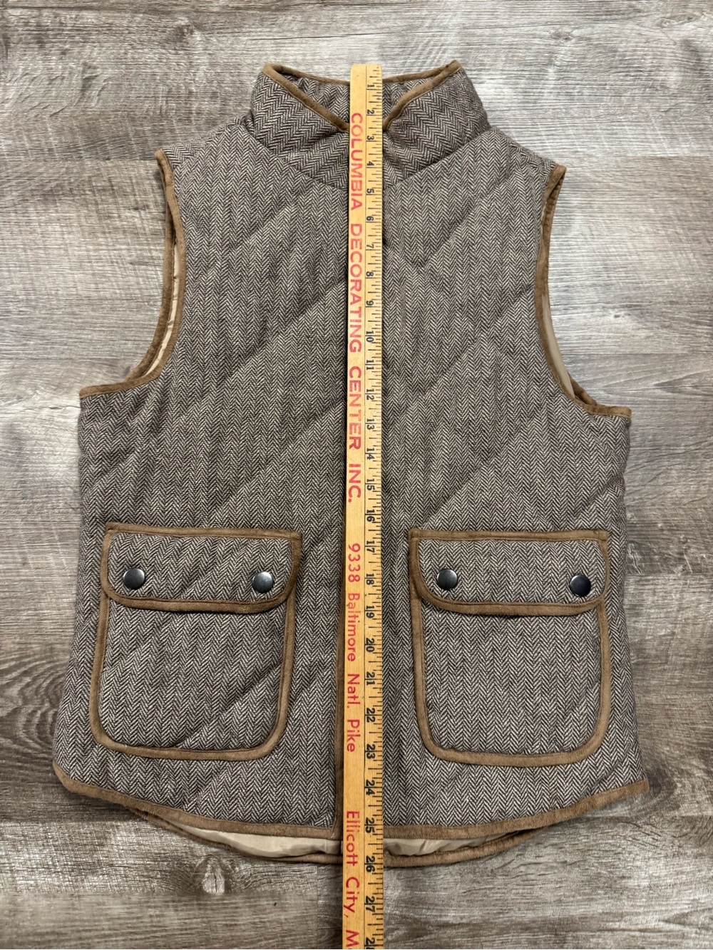 Altard State Brown Quilted Full Zip Vest Size Small - Picture 3 of 7